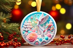 Round Christmas Ornament Sublimation|Clipart Product Image 1