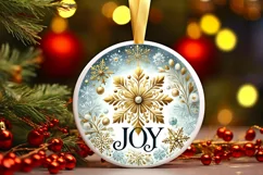 Round Christmas Ornament Sublimation|Clipart Product Image 1