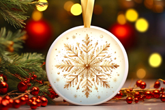 Round Christmass Ornament PNG Product Image 1