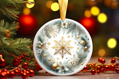Round Christmass Ornament PNG Product Image 1