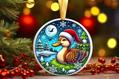 Round Christmas Ornament Sublimation|Clipart Product Image 2