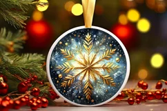 Round Christmas Ornament Sublimation|Clipart Product Image 1