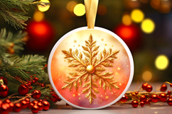 Round Christmass Ornament PNG Product Image 1