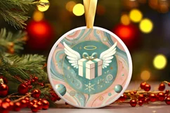 Round Christmas Ornament Sublimation|Clipart Product Image 2