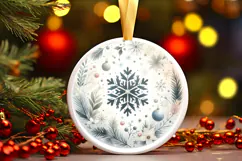 Round Christmass Ornament PNG Product Image 1