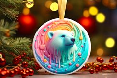 Polar Bear Christmas Sublimation PNG Product Image 3