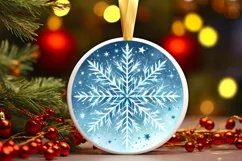 Round Christmas Ornament Sublimation|Clipart Product Image 1