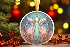 Round Christmas Ornament Sublimation|Clipart Product Image 2