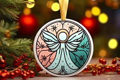 Round Christmas Ornament Sublimation|Clipart Product Image 2
