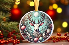 Round Christmas Ornament Sublimation|Clipart Product Image 1