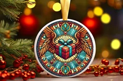 Round Christmas Ornament Sublimation|Clipart Product Image 2