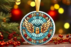 Round Christmas Ornament Sublimation|Clipart Product Image 2