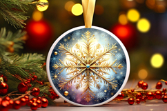 Round Christmass Ornament PNG Product Image 1