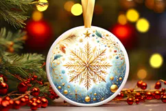 Round Christmass Ornament PNG Product Image 1