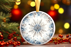 Round Christmass Ornament PNG Product Image 1