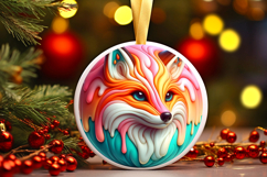 Round Christmass Ornament PNG Product Image 1