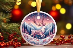 Round Christmas Ornament Sublimation|Clipart Product Image 1