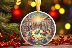 Round Christmas Ornament Sublimation|Clipart Product Image 1