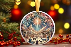 Round Christmas Ornament Sublimation|Clipart Product Image 1