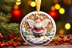 Round Christmas Ornament Sublimation|Clipart Product Image 2
