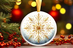 Round Christmass Ornament PNG Product Image 1