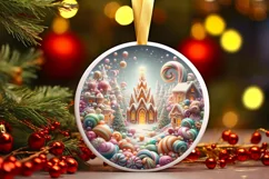Christmas Scene Molten Candy Sublimation PNG Product Image 3