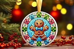 Round Christmas Ornament Sublimation|Clipart Product Image 2