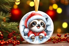 Round Christmas Ornament Sublimation|Clipart Product Image 1