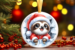 Round Christmass Ornament PNG Product Image 1