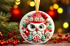 Round Christmas Ornament Sublimation|Clipart Product Image 2