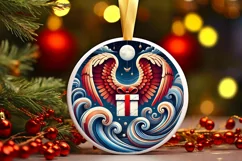 Round Christmas Ornament Sublimation|Clipart Product Image 1