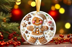 Round Christmas Ornament Sublimation|Clipart Product Image 2