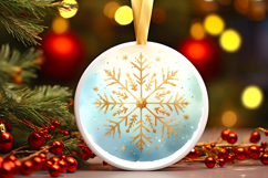 Round Christmass Ornament PNG Product Image 1