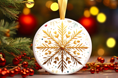 Round Christmass Ornament PNG Product Image 1