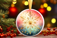 Round Christmass Ornament PNG Product Image 1