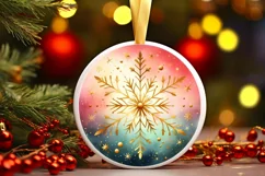Round Christmas Ornament Sublimation|Clipart Product Image 3