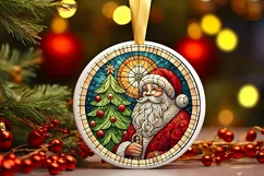 Round Christmas Ornament Sublimation|Clipart Product Image 2