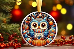 Round Christmas Ornament Sublimation|Clipart Product Image 2
