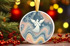Round Christmas Ornament Sublimation|Clipart Product Image 2