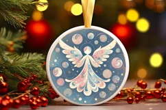 Round Christmas Ornament Sublimation|Clipart Product Image 2