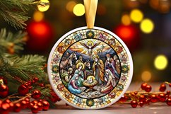 Round Christmas Ornament Sublimation|Clipart Product Image 1