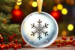 Round Christmass Ornament PNG Product Image 1