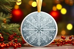 Round Christmas Ornament Sublimation|Clipart Product Image 3