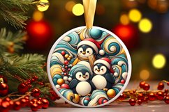 Round Christmas Ornament Sublimation|Clipart Product Image 1