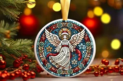Round Christmas Ornament Sublimation|Clipart Product Image 2