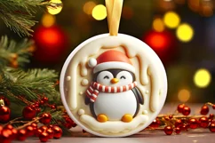 Christmas Penguin Sublimation PNG Product Image 1