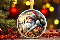 Round Christmas Ornament Sublimation|Clipart Product Image 2