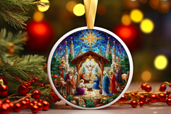 Round Christmass Ornament PNG Product Image 1