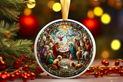 Round Christmass Ornament PNG Product Image 1