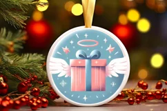 Round Christmas Ornament Sublimation|Clipart Product Image 2